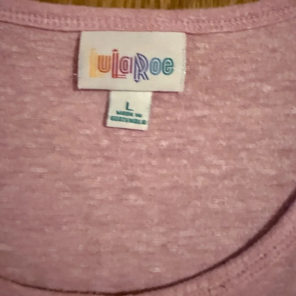 Pink and Red Lularoe Irma T-Shirts - Picture 4 of 9